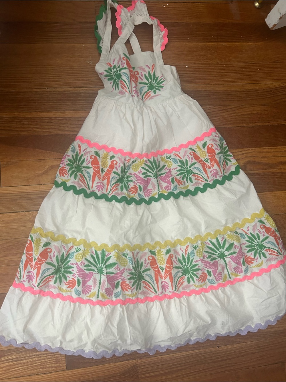 Mini Boden Floral Sundress with Ric Rac accents